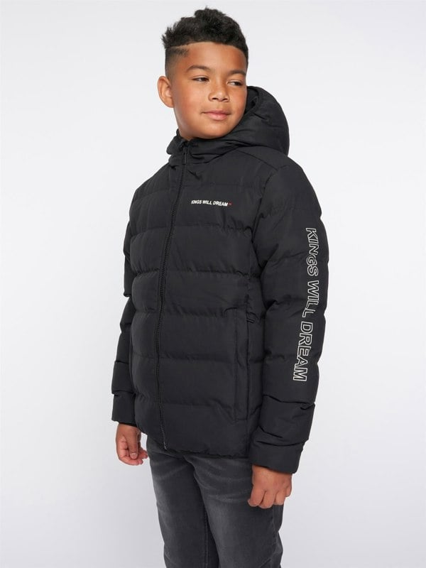 Kings Will Dream Kamon Short Puffer Jacket Black