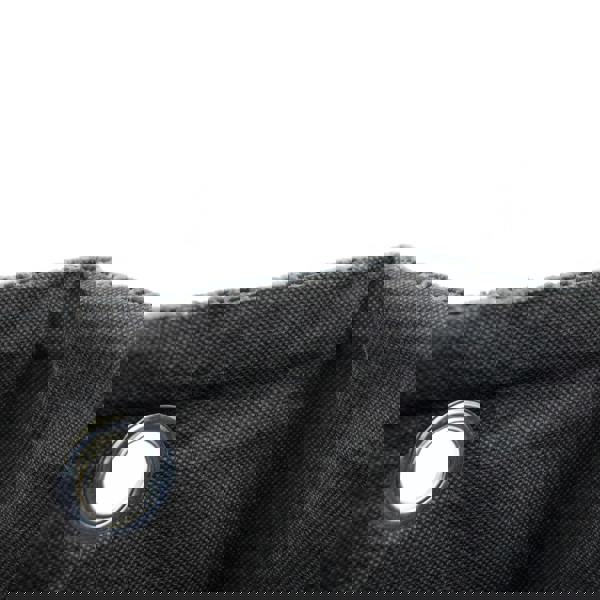 JVL Metro Rectangular Fabric Storage Baskets for Home Organisation, Set of 3, Black