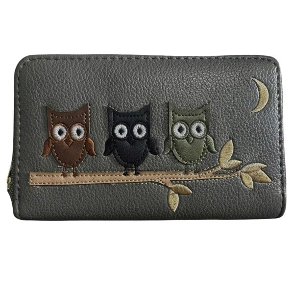 Fores Collection Owl Design Concertina Zip Around Purse