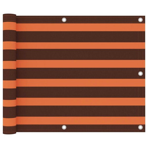 Berkfield Balcony Screen Orange and Brown 75x300 cm Oxford Fabric