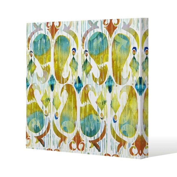 Benjamin Tate Design Ikat vibrant (Canvas Print)