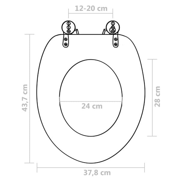 Berkfield Toilet Seats with Lids 2 pcs MDF Water