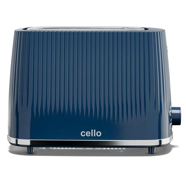 Cello Breakfast Bundle - Textured Kettle + 2 Slice Toaster - Blue