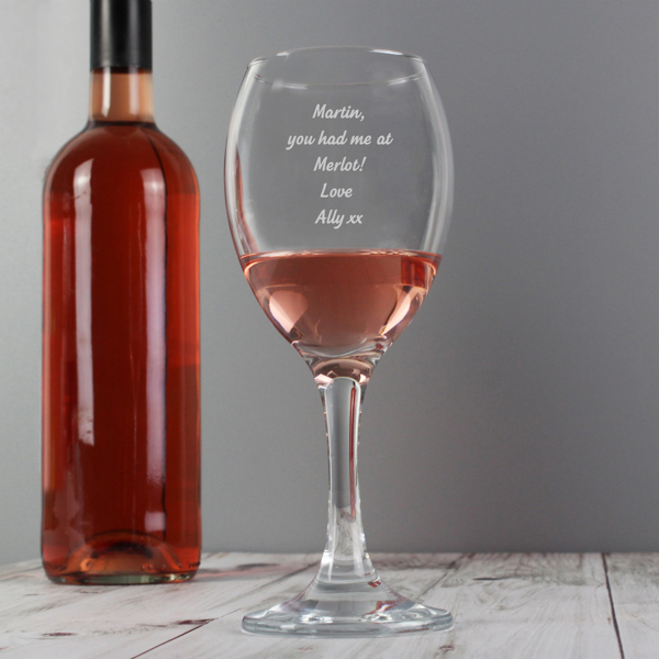 Personalised Memento Company Personalised Any Message Wine Glass
