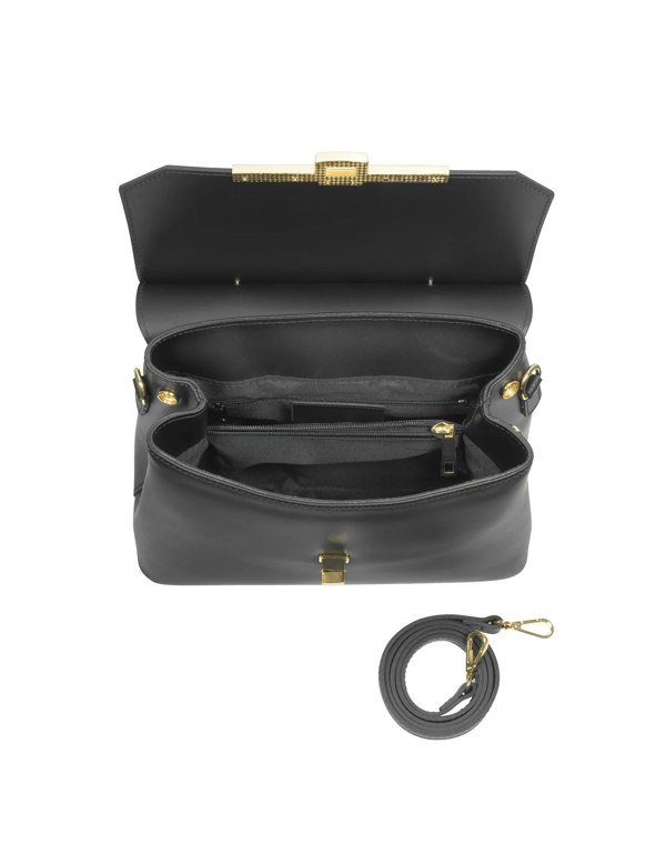 Le Parmentier Atlanta Top Handle Satchel - Black