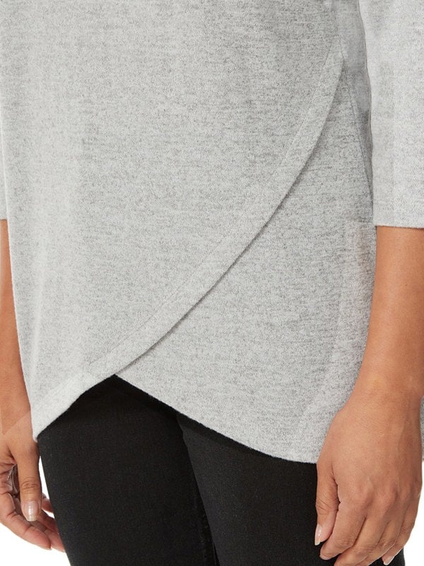 PennyPlain Cross Over Hem Tunic - Malt