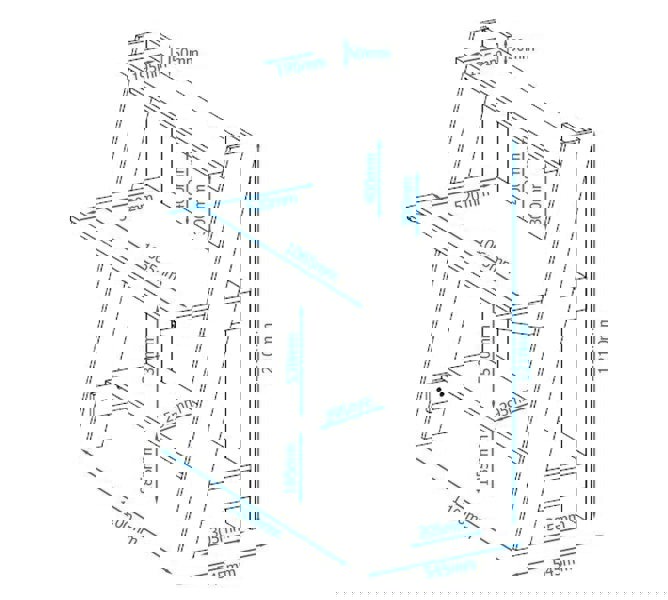 Dorel Home Arizona Desk with 2 Shelves Light Oak