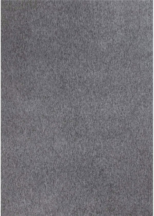  Grey Low Pile Area Rug Plain Design