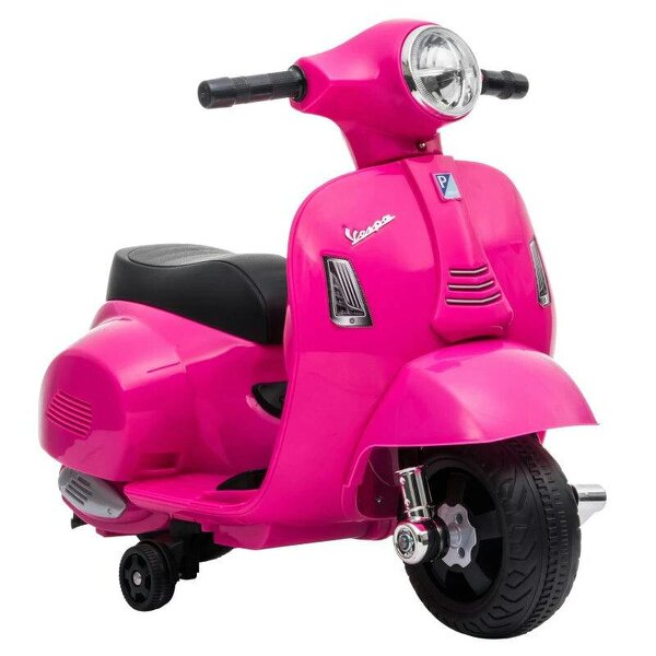Vespa Licensed 6V Kids Electric Motorbike Ride On Motorcycle Battery Powered for 18-36 Months with Horn, Pink