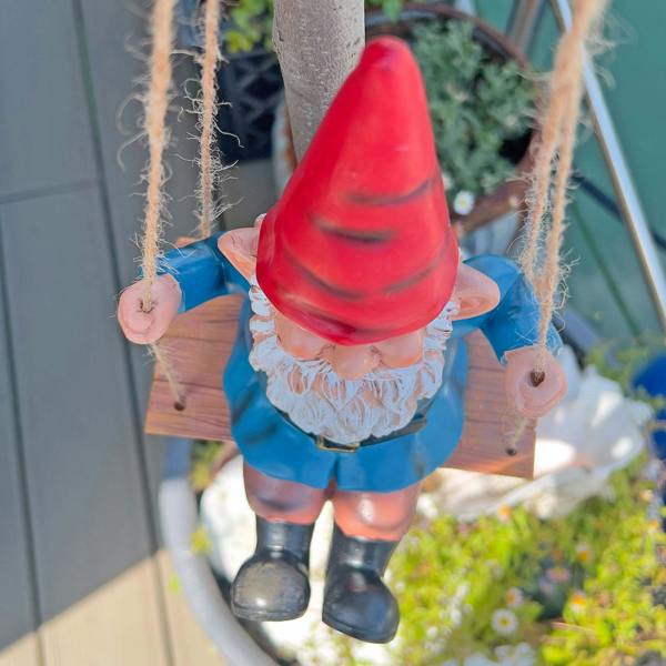 Farmwood Swinging Gnome Hanging Garden Ornament