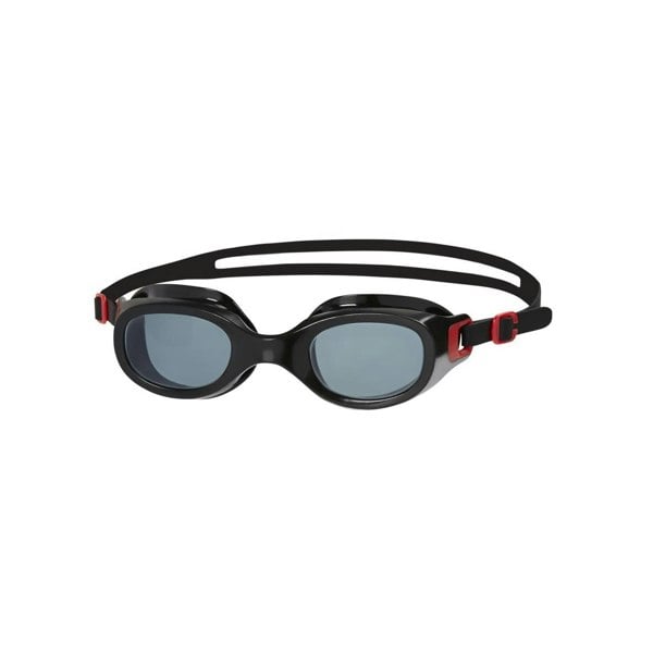 Speedo Unisex Adult Futura Classic Swimming Goggles - Smoke/Red