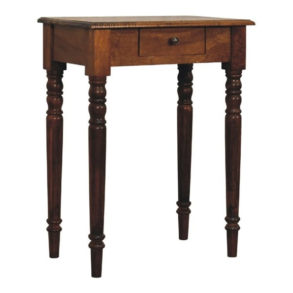Artisan Furniture Solid Wood Chestnut Turned Leg Writing Desk
