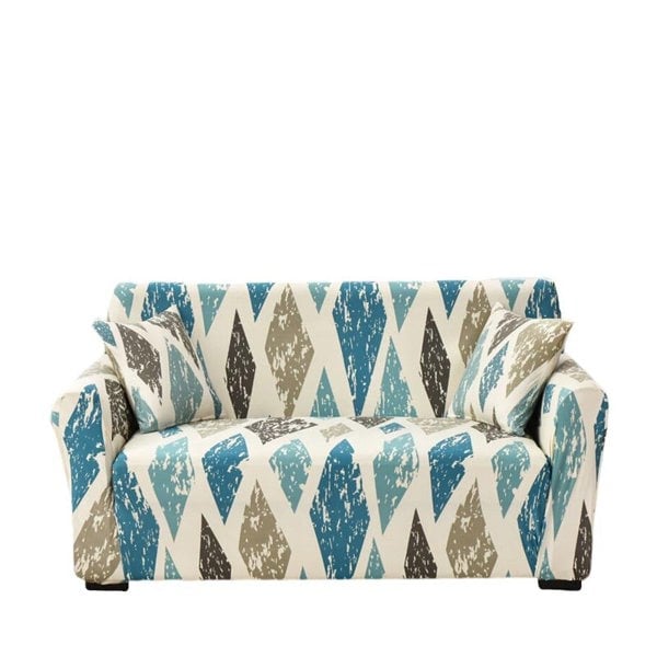 Anyhouz Anyseat 3 Seater Sofa Cover Khaki Blue Style and Protection For Living Room Sofa Chair Elastic Stretchable Slipcover