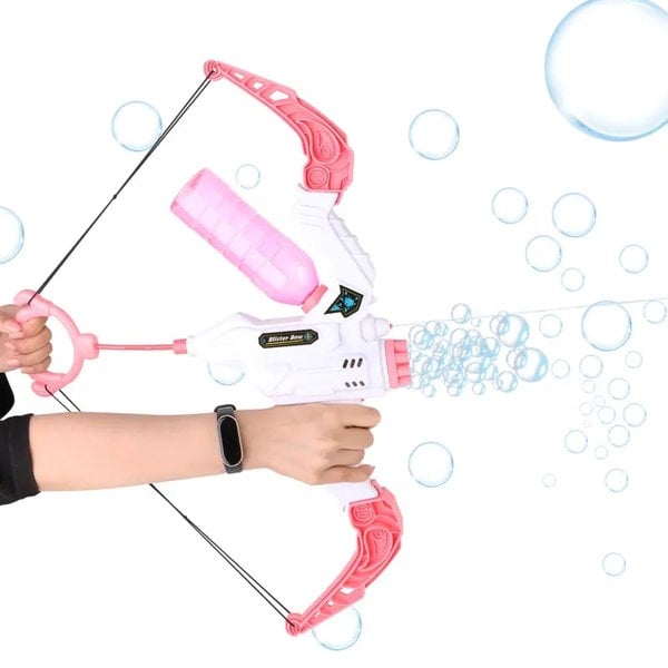 deAO Toys Pink Bow and Arrow Bubble Maker Water Gun Summer Outdoor Toys