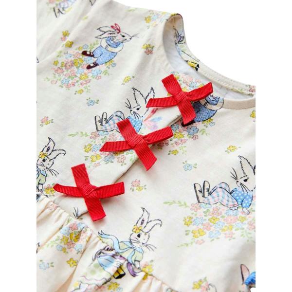 Cath Kidston Girls Bunny Bow Casual Dress - Cream - 