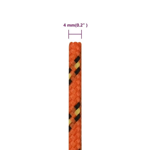 Berkfield Boat Rope Orange 4 mm 250 m Polypropylene