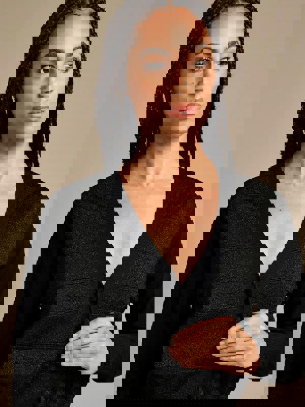 GWD Phyllis Sparkle Button Though Knitted Cardigan