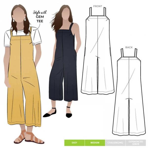 Style Arc Sewing Pattern Mildred Jumpsuit - Jumpsuits for Women - Intermediate