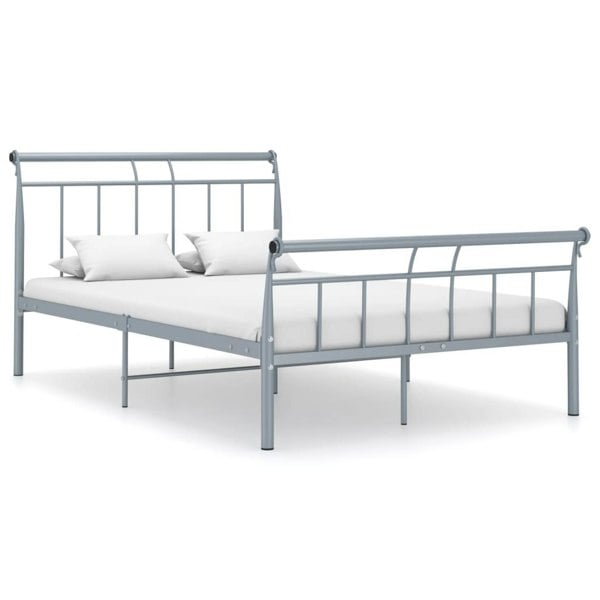 Berkfield Bed Frame Grey Metal 120x200 cm