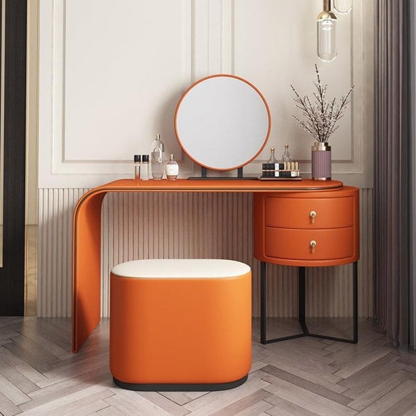 Noorali Dressing Table with Mirror, More Colors Available-Weilai Concept-Weilai Concept
