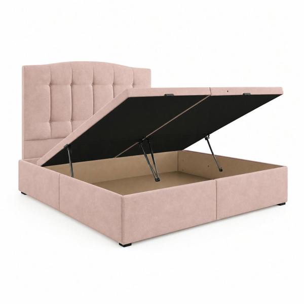 Great British Beds Nathalia Divan Ottoman Bed - Pink Plush