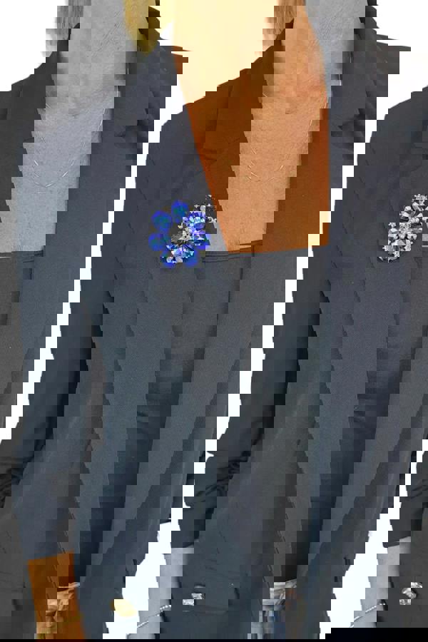 Paulo Due Large Petal Coloured Brooch