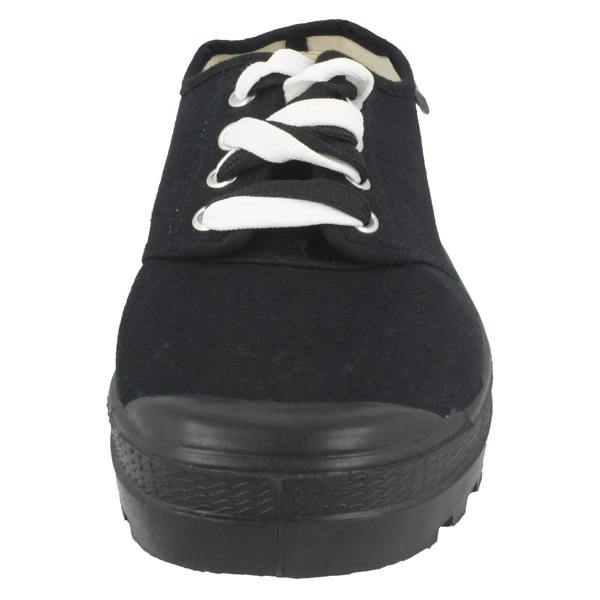 Red:Tag Ladies Red Tag Flat Lace Up Trainers