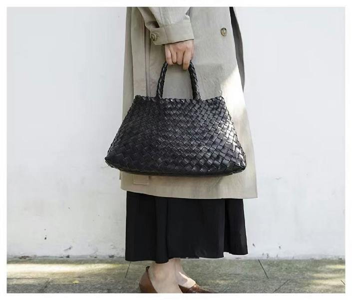 RIMINI Hand Woven Tote 'Adelina' - Black