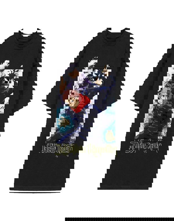 Jujutsu Kaisen Mens Black Group Short Sleeved T-Shirt