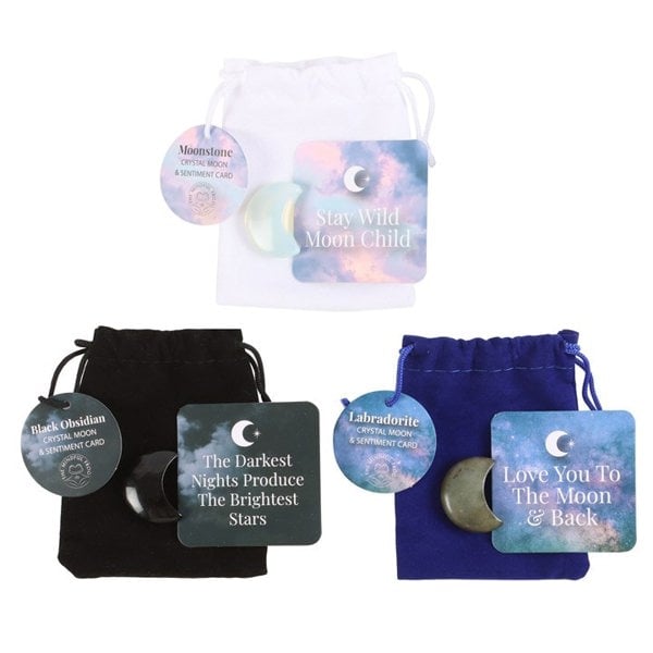 Serano Set of 24 Lucky Crystal Moons in Display