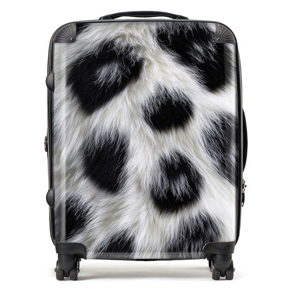 Warren Reed Snow Leopard Fur Print Design Suitcase