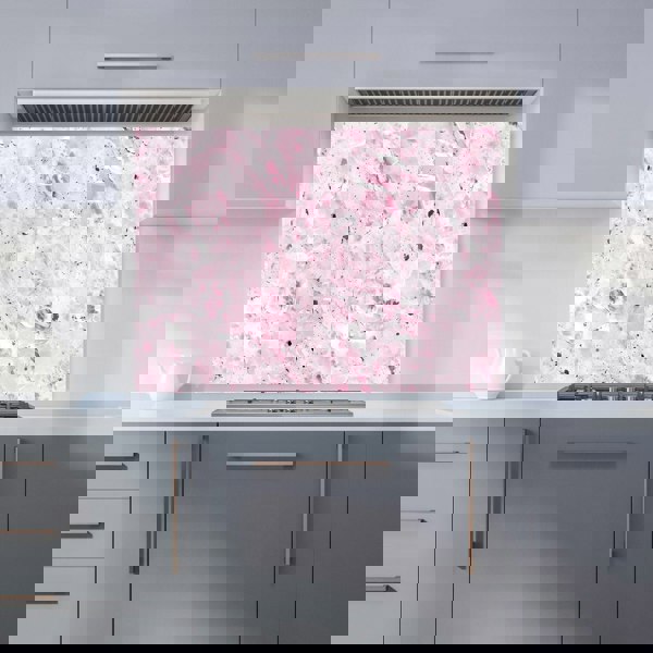 Warren Reed - Designer Plush Pink Quartz Effect Kitchen Splashback