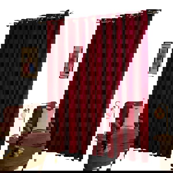 Furn Ultimate Velvet Blackout Curtains - Burgundy