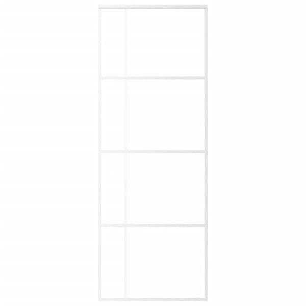 Berkfield Sliding Door ESG Glass and Aluminium 76x205 cm White