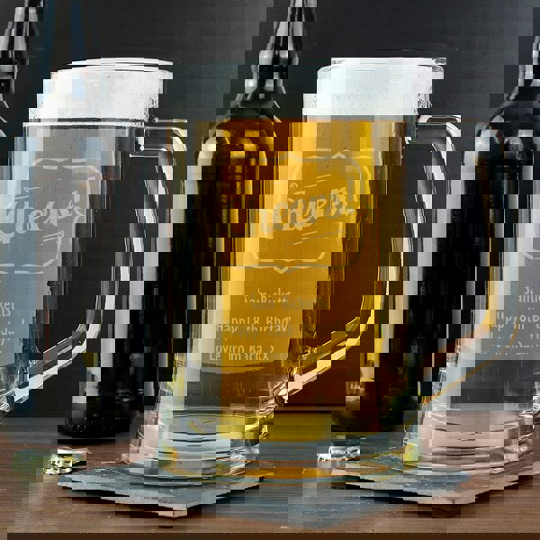 Personalised Memento Company Personalised Cheers Glass Pint Stern Tankard