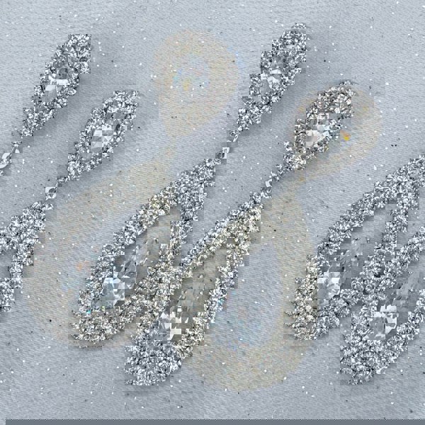 statement earrings crystal earrings teardrop