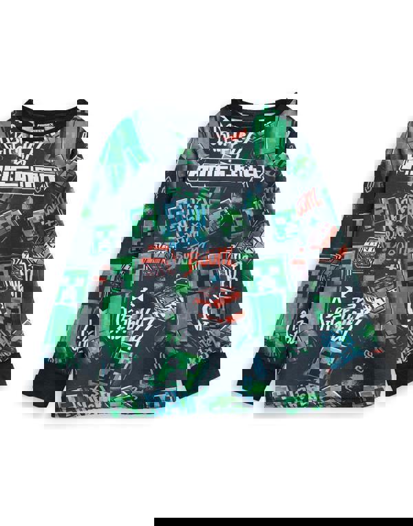 Minecraft Boys Multicoloured Creeper Multi-Pack of 2 Long Leg Pyjama Set