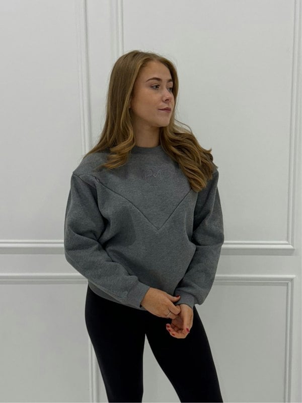 Pretty Mama PM Signature Oversized Breastfeeding Sweater - Dark Grey