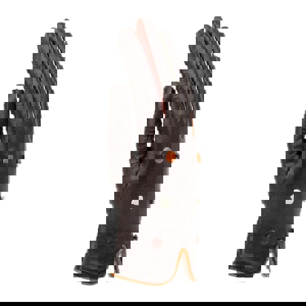 Embassy London Toasty - Dark Brown - Women's quality Italian leather gloves lined with thin wool