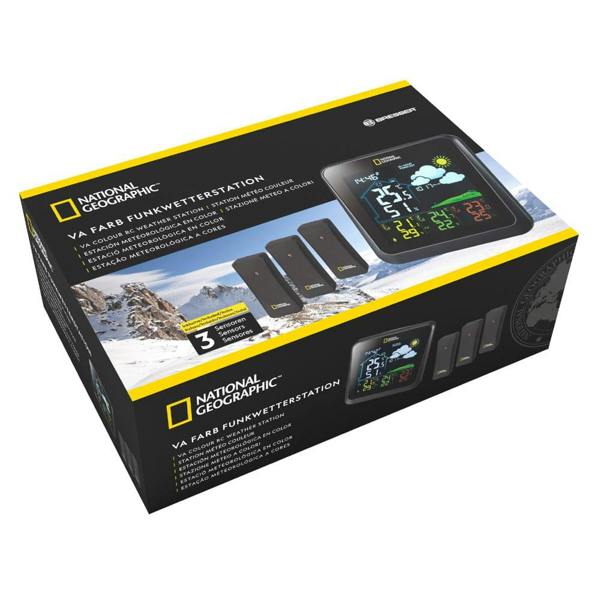National Geographic VA colour LCD Weather Station incl. 3 Black Sensors