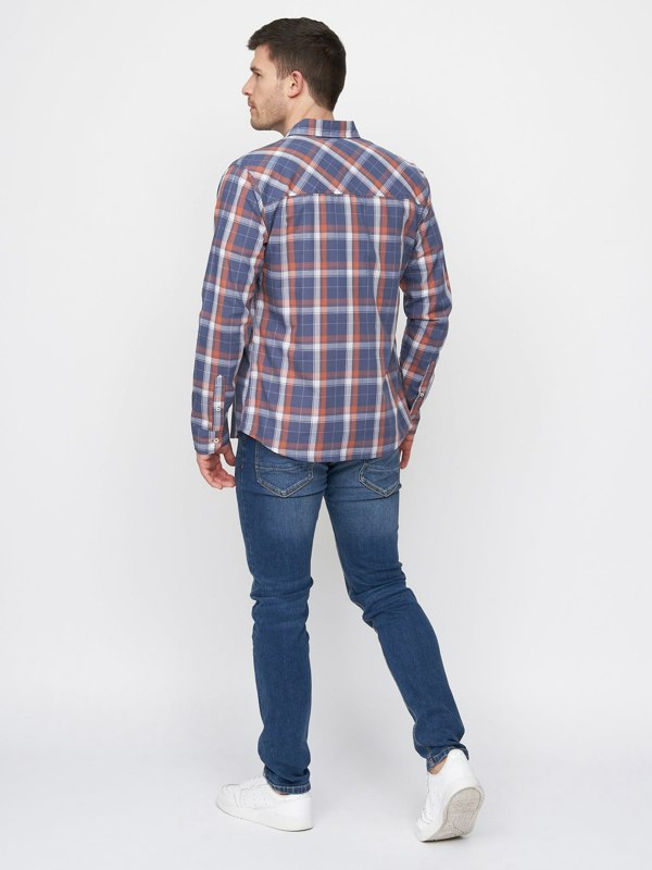 Duck and Cover Lennmore Shirt - Navy Check