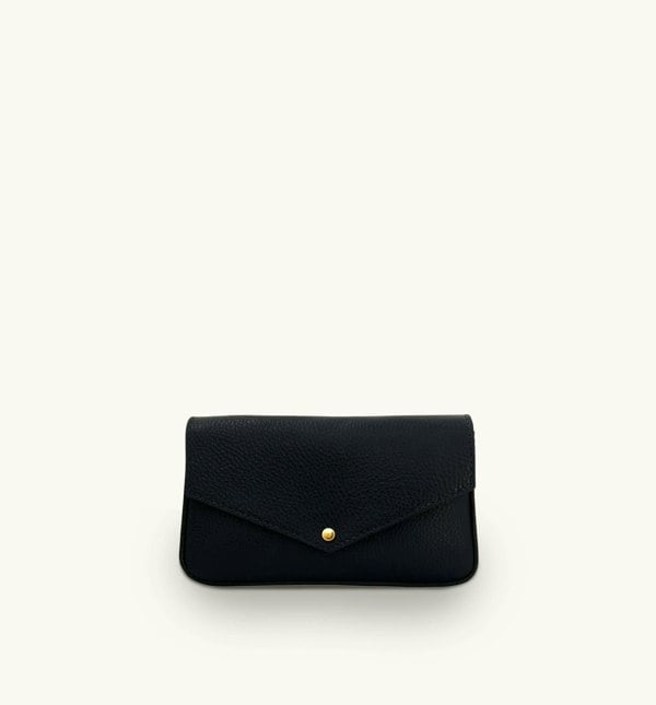 Apatchy London The Munro Leather Shoulder Bag - Black