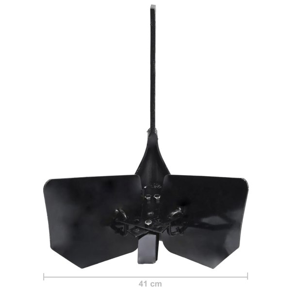 Berkfield Tiller Plough Attachment Black Metal