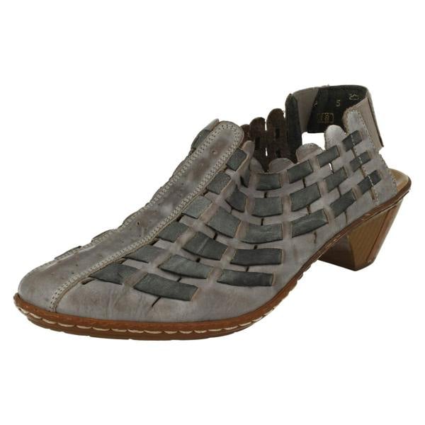 Rieker Ladies Rieker Sling Back Shoes With Woven Detail 46778