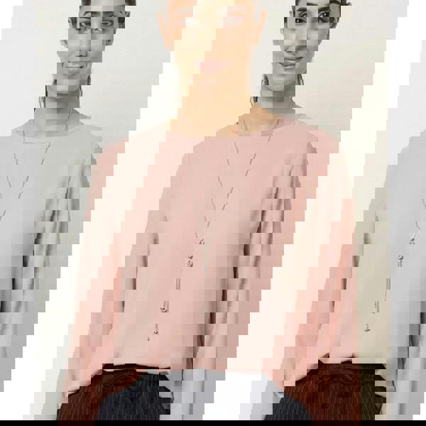 Blue Vanilla Long Sleeve Pleated Top