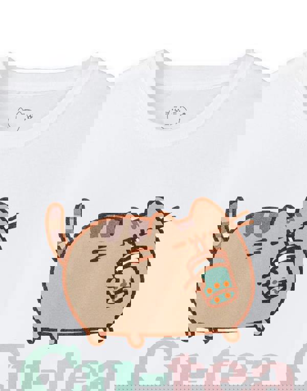 Pusheen Womens White Cutea Short Sleeved T-Shirt