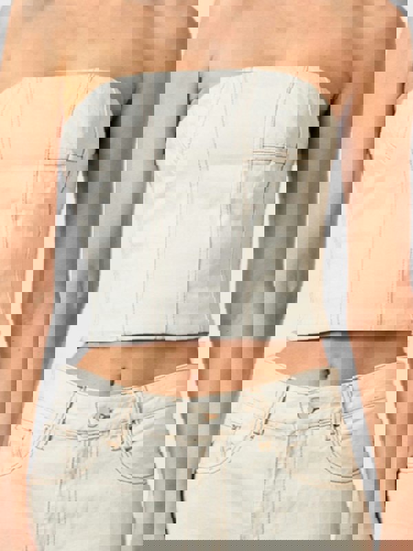 AMIRI Ma Bustier Bandeau Top Alabaster - Womens