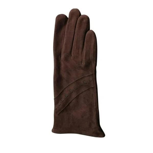 Eastern Counties Leather Womens/Ladies Suede Bow Gloves - Brown - 