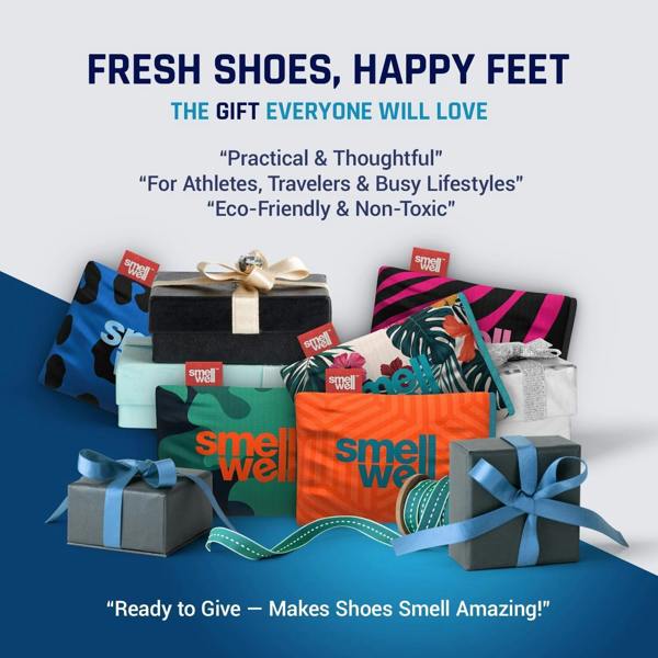 SmellWell XL Freshener Shoe Inserts - Odour Protection for Large Shoes and Boots