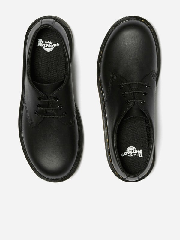 Dr Martens Girls 1461 Softy T Leather Shoes in Black